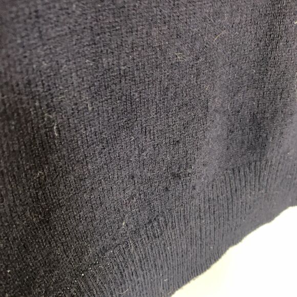 Polo Ralph Lauren 100% Lambswool Sweater XL Navy Blue V-Neck Italian Yarn - Picture 10 of 11